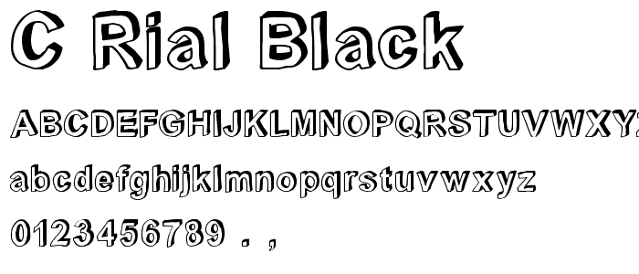 C rial black font
